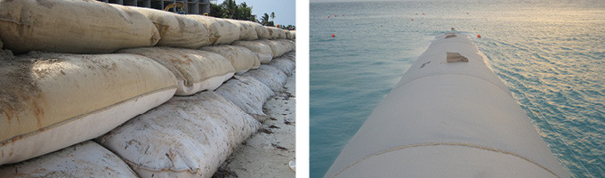 Coastal Protection Barriers: Geosynthetic Containers