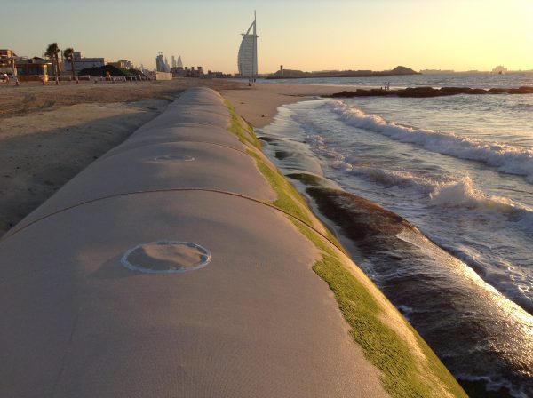 Coastal Protection Barriers: Ecobarrier Geosynthetic Containers (geotubes)