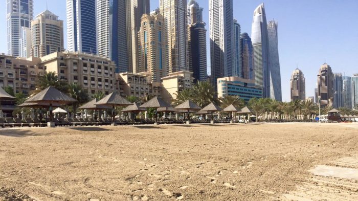 Beach nourishment – Dubai Marina