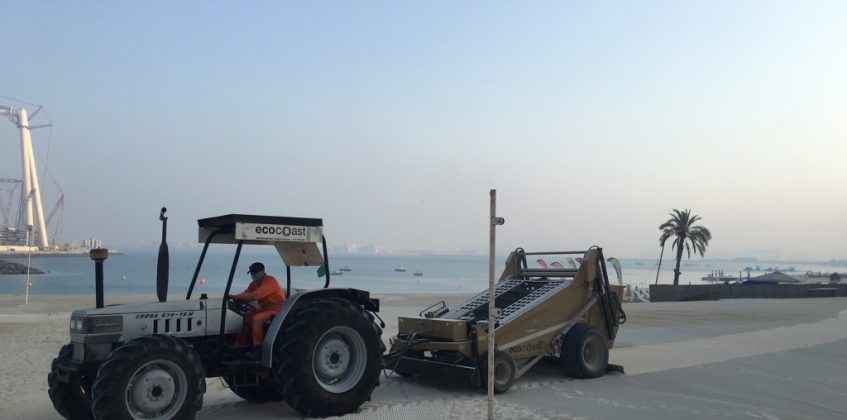 Beach cleaning after recent bad weather