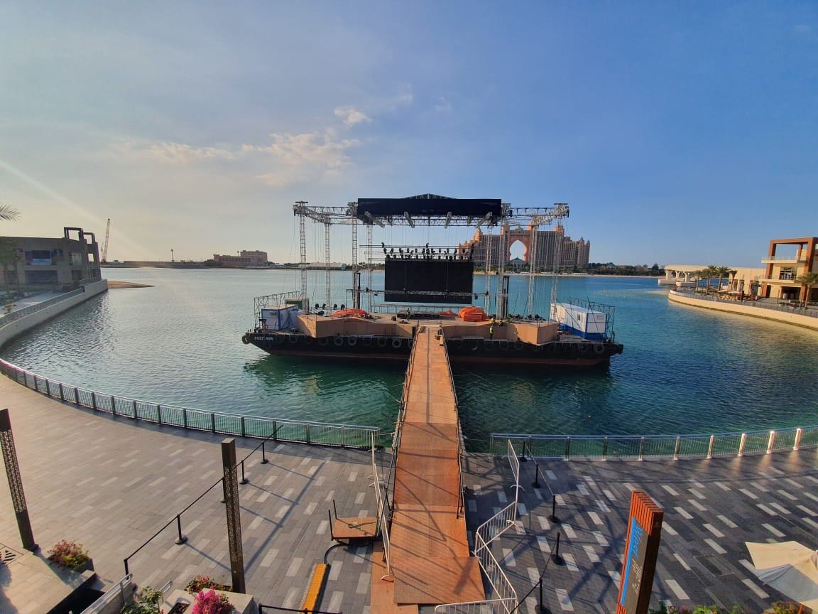 Floating Pontoons & Barge For Dua Lipa Concert