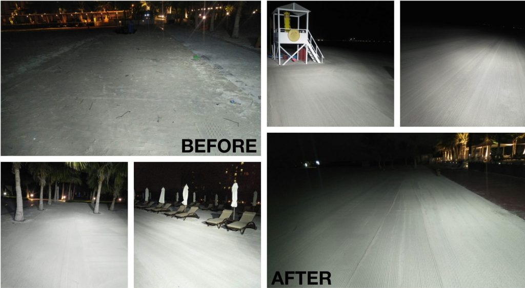 Beach cleaning in Ras Al Khaimah - before & after