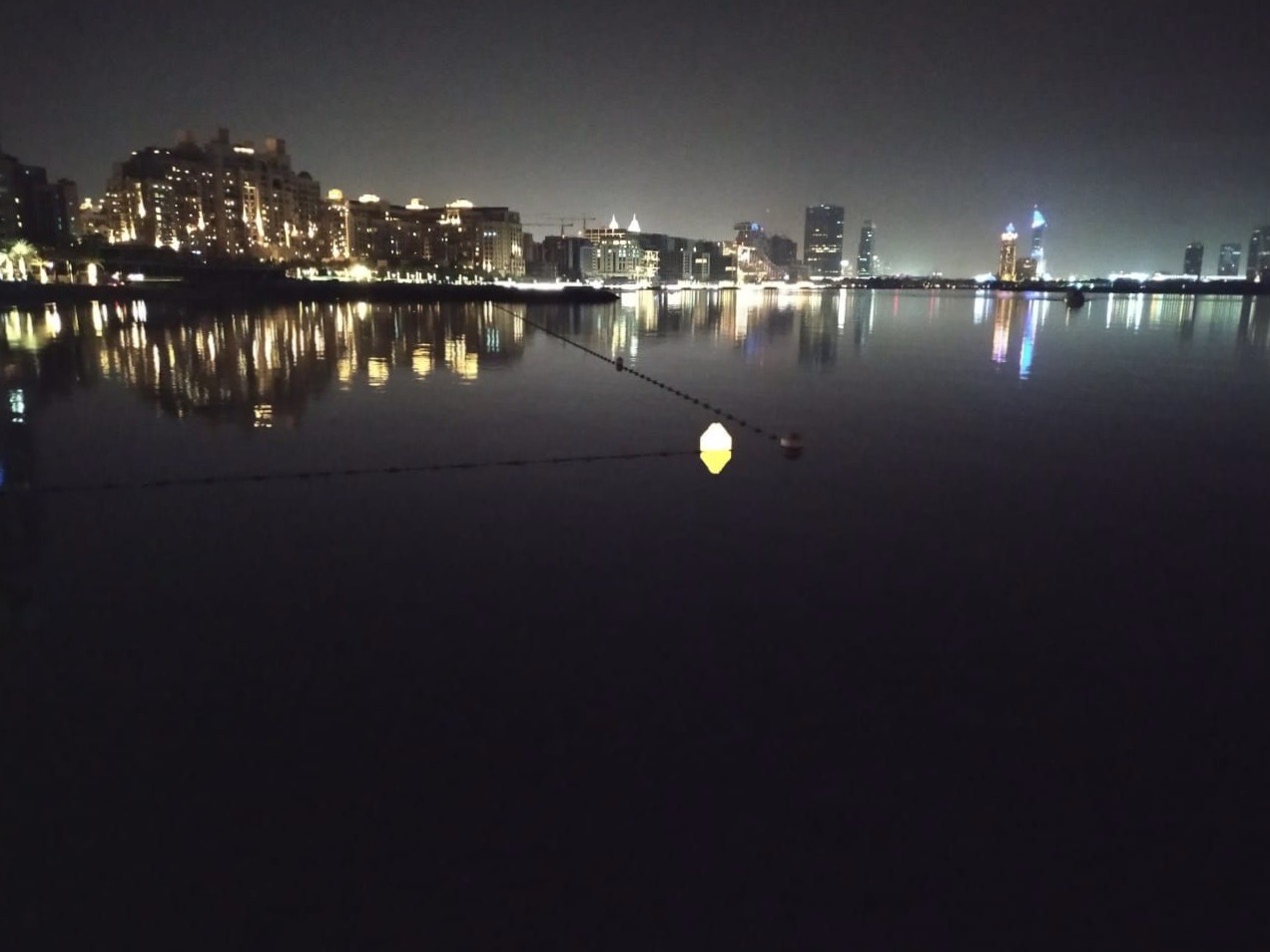 New Ecobarrier Light Buoys (ELB-650) Are Now Demarcating Coastal Areas in Dubai At Night