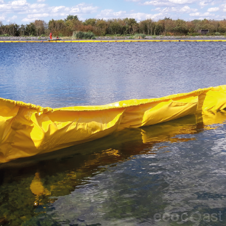 ecobarrier solid flotation oil booms pumping station