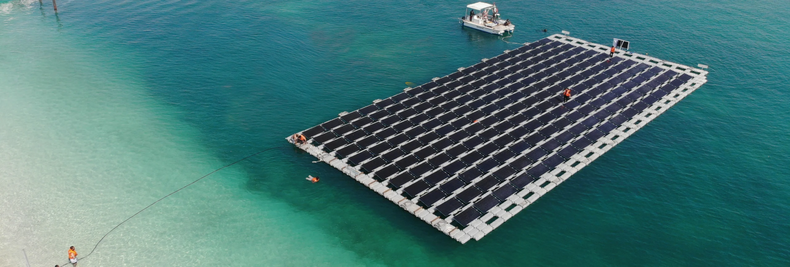 Sustainable mooring for floating solar project